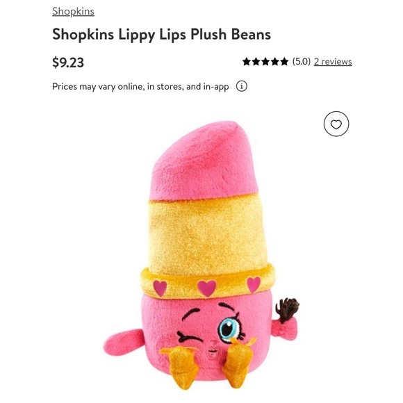 Lot of 2 SHOPKINS Lippy Lips & 1 Justice Rainbow Emoji Plush - Picture 9 of 12